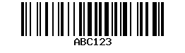 Encoding "ABC123" with CODE 128.