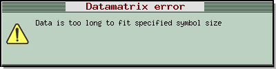 Datamatrix error image