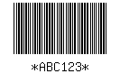 Encoding "ABC123" with CODE 39.